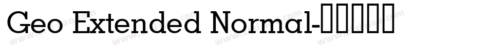 Geo Extended Normal字体转换